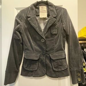 Suede Jacket. Dark grey